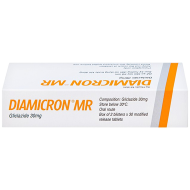 Thuốc Diamicron MR 30mg điều trị tiểu đường tuýp 2 (60 viên)