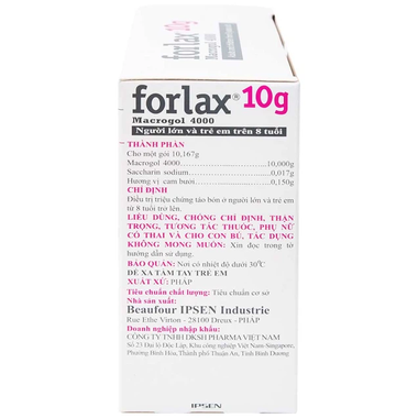 Thuốc Forlax 10g điều trị táo bón triệu chứng (20 gói x 10g)