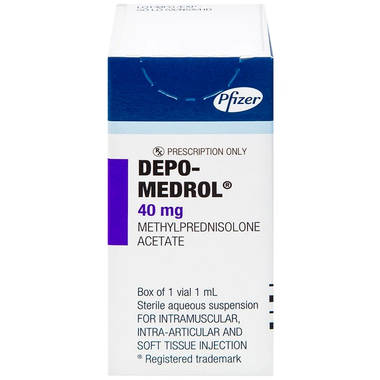 Thuốc tiêm Depo Medrol 40mg Pfizer chống viêm, ức chế miễn dịch (1 lọ x 1ml)