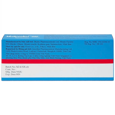Thuốc Methycobal 500mcg điều trị bệnh lý thần kinh ngoại biên (3 vỉ x 10 viên)