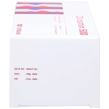 Thuốc Diosmin 500mg trị trĩ, suy giãn tĩnh mạch (6 vỉ x 10 viên)