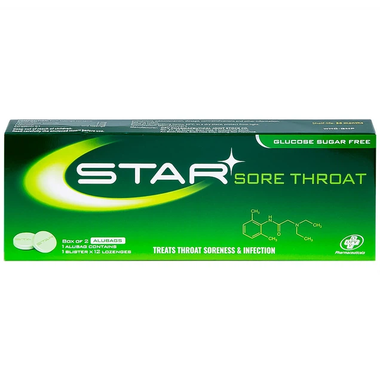 Thuốc ngậm Star Sore Throat giảm đau họng, viêm họng (24 viên)