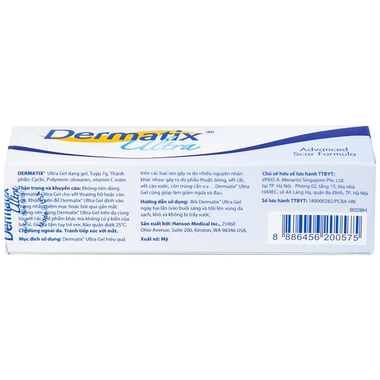 Gel Dermatix Ultra giảm sẹo lồi và sẹo phì đại (Tuýp 7g)