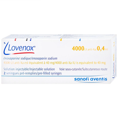 Thuốc Lovenox 4000 điều trị cơn đau thắt ngực không ổn định (2 ống)