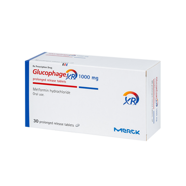 Thuốc Glucophage XR 1000mg Merck điều trị tiểu đường type 2 (3 vỉ x 10 viên)