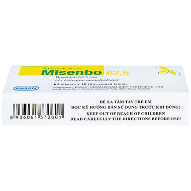 Thuốc Misenbo 62.5mg điều trị tăng huyết áp động mạch phổi (30 viên)