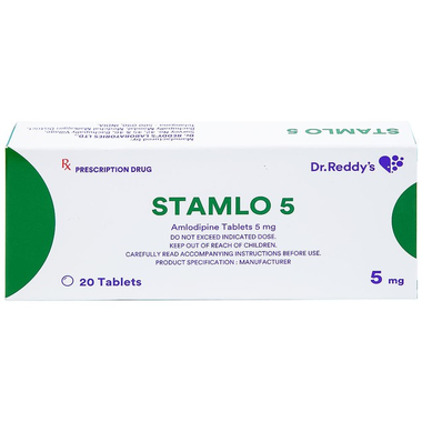 Thuốc Stamlo 5mg Dr.Reddy&#039;s điều trị tăng huyết áp (2 vỉ x 10 viên)