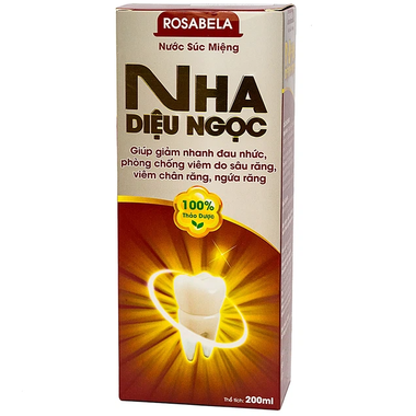 Nước súc miệng Nha Diệu Ngọc Rosabela hỗ trợ giảm đau, giảm viêm, khử mùi hôi (200ml)