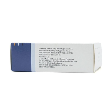 Thuốc Medrol 4mg Pfizer điều trị rối loạn nội tiết, bệnh về da hoặc mắt (3 vỉ x 10 viên)