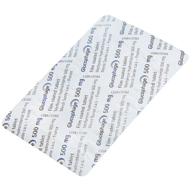 Thuốc Glucophage 500mg Merck điều trị đái tháo đường type 2 (5 vỉ x 10 viên)