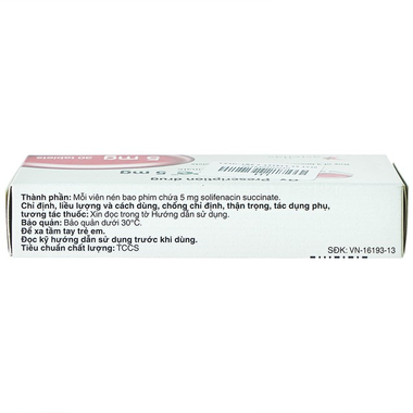 Thuốc Vesicare 5mg Astellas điều trị tiểu són (30 viên)