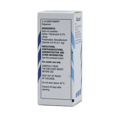 Thuốc nhỏ mắt Tobrex điều trị nhiễm trùng nhãn cầu (5ml)