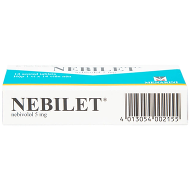 Thuốc Nebilet 5mg Menarini điều trị tăng huyết áp, suy tim mạn tính (14 viên)