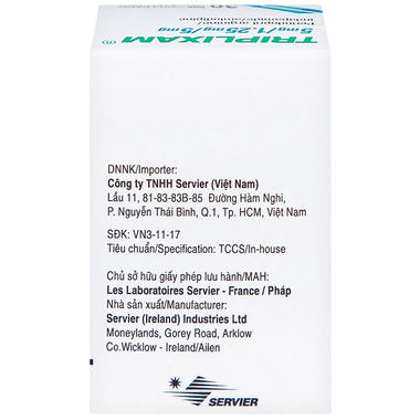 Thuốc Triplixam 5mg/1.25mg/5mg điều trị tăng huyết áp (30 viên)
