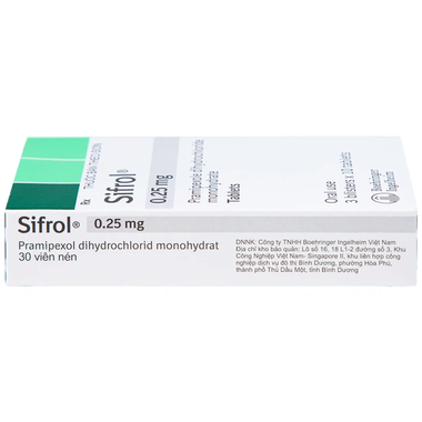 Thuốc Sifrol 0,25mg điều trị bệnh Parkinson (30 viên)