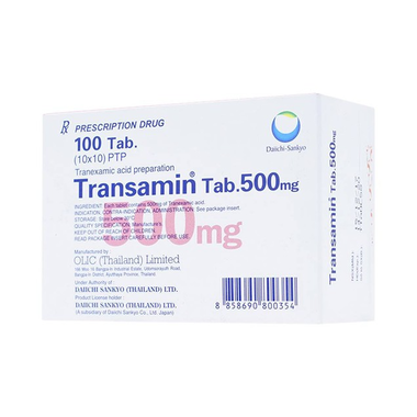Thuốc Transamin 500mg điều trị chảy máu bất thường (10 vỉ x 10 viên)