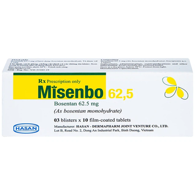 Thuốc Misenbo 62.5mg điều trị tăng huyết áp động mạch phổi (30 viên)