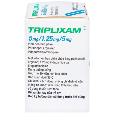 Thuốc Triplixam 5mg/1.25mg/5mg điều trị tăng huyết áp (30 viên)
