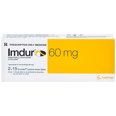 Thuốc Imdur 60mg AstraZeneca trị đau thắt ngực (2 vỉ x 15 viên)