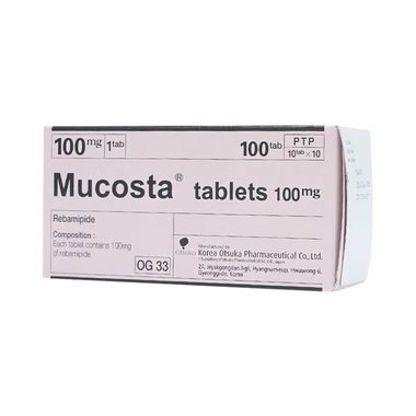 Thuốc Mucosta 100mg Otsuka điều trị loét dạ dày (10 vỉ x 10 viên)