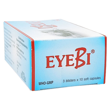 Thuốc Eyebi cải thiện thị lực, hỗ trợ trị bệnh lý về mắt (3 vỉ x 10 viên)
