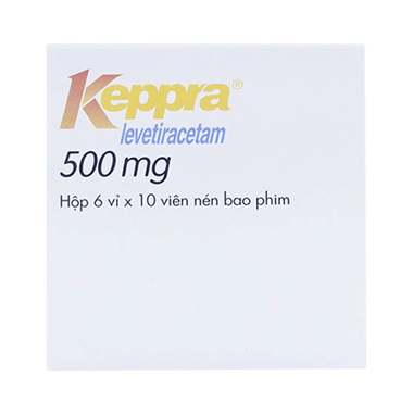 Thuốc Keppra 500mg  điều trị các cơn động kinh (6 vỉ x 10 viên)