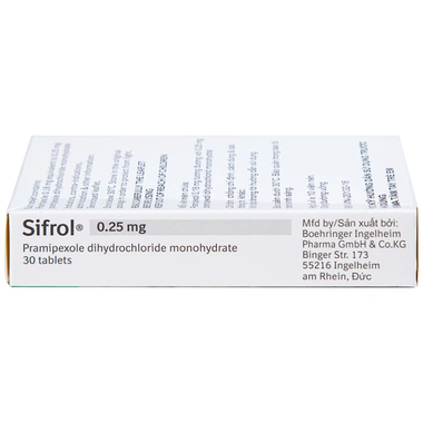 Thuốc Sifrol 0,25mg điều trị bệnh Parkinson (30 viên)