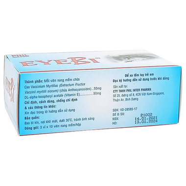Thuốc Eyebi cải thiện thị lực, hỗ trợ trị bệnh lý về mắt (3 vỉ x 10 viên)
