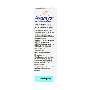 Thuốc xịt mũi Avamys 27.5mcg điều trị xung huyết mũi, ngứa mũi (60 liều xịt)