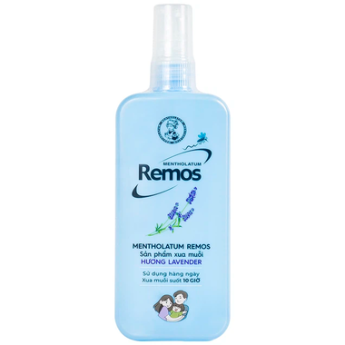 Xịt chống muỗi Remos hương Lavender xua muỗi suốt 10 giờ chai 150ml