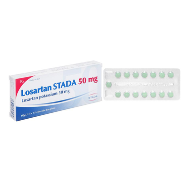 Thuốc Losartan Stada 50mg điều trị tăng huyết áp (2 vỉ x 15 viên)