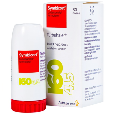 Thuốc Symbicort AstraZeneca điều trị hen suyễn, tắc phổi mãn tính (60 liều)