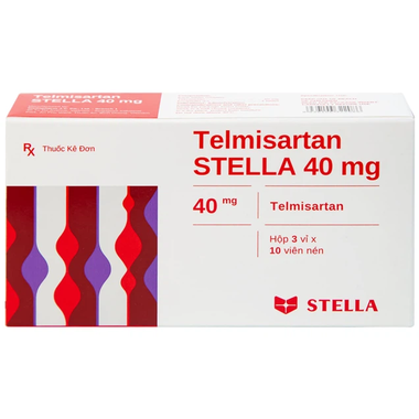 Thuốc Telmisartan Stella 40mg điều trị, phòng ngừa bệnh tim mạch (3 vỉ x 10 viên)