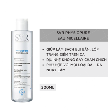 Nước tẩy trang SVR Micellar dành cho da nhạy cảm 200ml