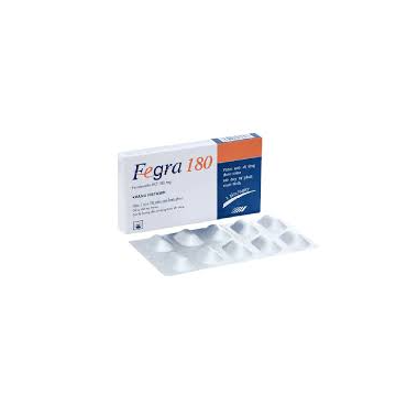 Thuốc Fegra 180mg trị viêm mũi dị ứng, mày đay (1 vỉ x 10 viên)