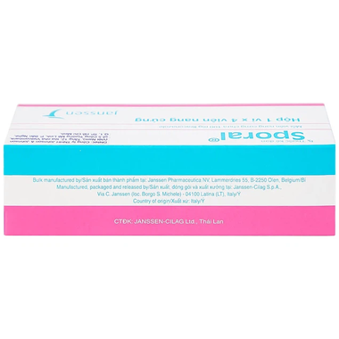 Thuốc Sporal 100mg Janssen điều trị các bệnh nấm phụ khoa, da, toàn thân (4 viên)