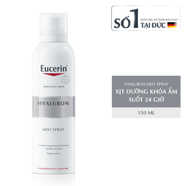 Xịt khoáng Eucerin Hyaluron Mist Spray cấp ẩm cho da suốt 24h (150ml)