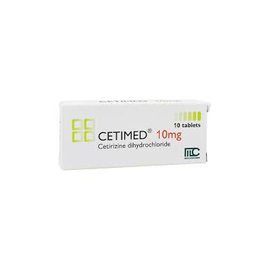 Thuốc Cetimed 10mg điều trị viêm mũi dị ứng, mề đay (10 viên )