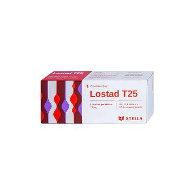 Thuốc Lostad T25 25mg Stella điều trị tăng huyết áp (3 vỉ x 10 viên)