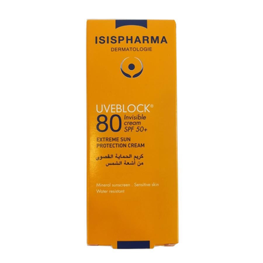 Kem chống nắng Isis Pharma Uveblock 80 Invisible Cream Spf 50+ ngăn ngừa sạm sa, lão hóa da (40ml)