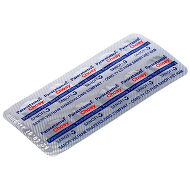 Thuốc Paracetamol Choay 500mg Sanofi hỗ trợ giảm đau, hạ sốt (10 vỉ x 10 viên)