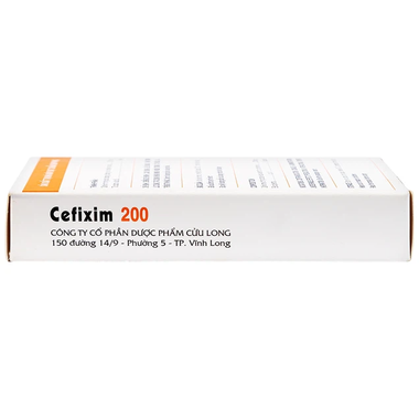 Thuốc Cefixim 200mg VPC trị nhiễm khuẩn (2 vỉ x 10 viên)