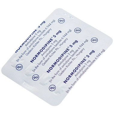 Thuốc Normodipine 5mg Gedeon điều trị tăng huyết áp (3 vỉ x 10 viên)