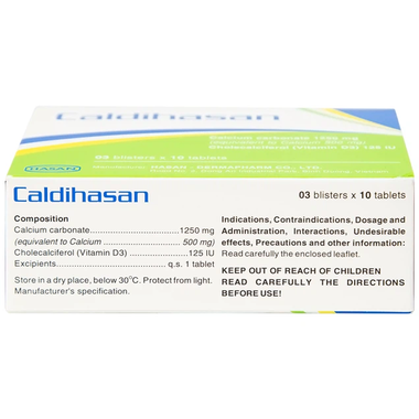 Thuốc Caldihasan phòng và điều trị loãng xương ở người lớn và còi xương  (30 viên)