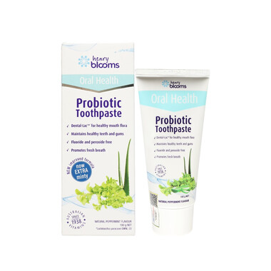 Kem đánh răng men vi sinh Henry Blooms Oral Health Probiotic Toothpaste giúp giảm ê buốt và trắng răng 100g