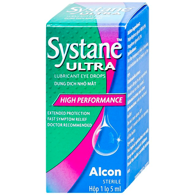 Dung dịch nhỏ mắt Systane Ultra làm giảm tạm thời các chứng rát và kích ứng do khô mắt (5ml)