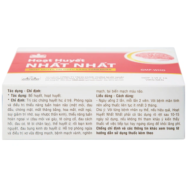 Thuốc Hoạt Huyết Nhất Nhất