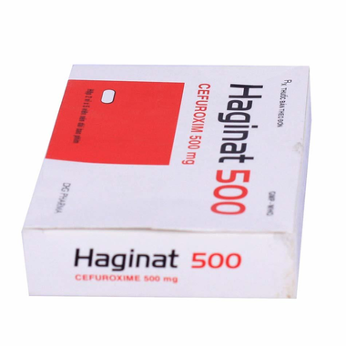 Thuốc Haginat 500 DHG điều trị nhiễm khuẩn đường hô hấp (2 vỉ x 5 viên)