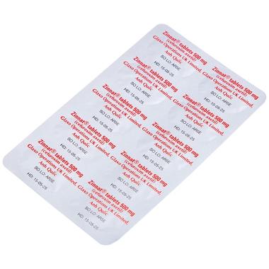 Thuốc Zinnat 500mg điều trị nhiễm khuẩn do các vi khuẩn nhạy cảm (1 vỉ x 10 viên)