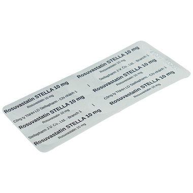 Thuốc Rosuvastatin STELLA 10mg điều trị tăng cholesterol máu (3 vỉ x 10 viên)